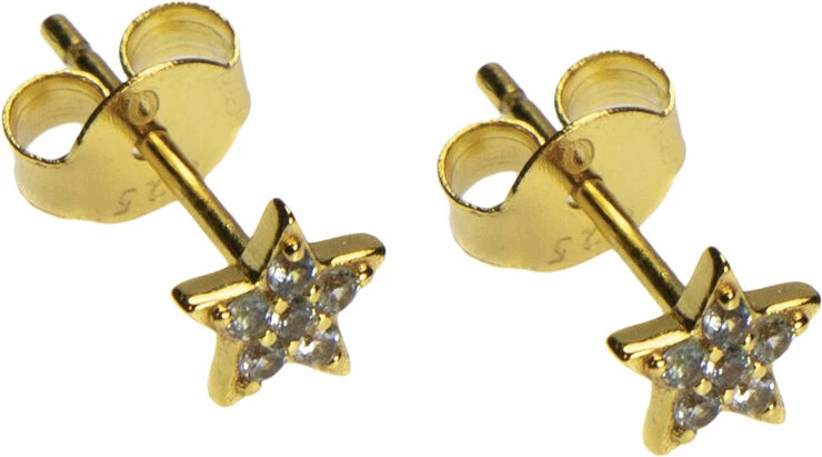 Hultquist Ruby Star Earstud Gold