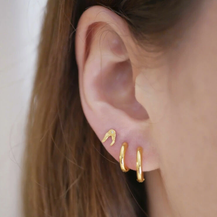 ENAMEL Copenhagen Hoops, Chunky Classic 8 Mm 925s/Gp - Billede 2