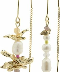 Pilgrim ENERGETIC Ferskvandsperle øreringe Guldbelagt