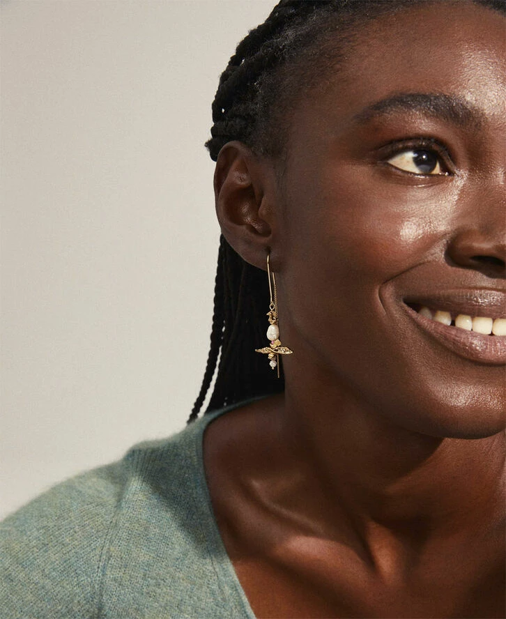 Pilgrim ENERGETIC Ferskvandsperle øreringe Guldbelagt - Billede 2