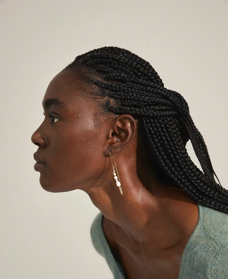 Pilgrim ENERGETIC Ferskvandsperle øreringe Guldbelagt - Billede 3