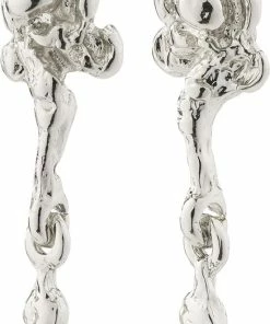Pilgrim SOLIDARITY Recycled Organic Shaped Earrings Silver-plated