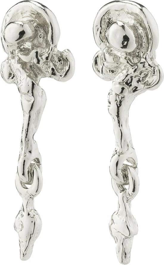 Pilgrim SOLIDARITY Recycled Organic Shaped Earrings Silver-plated