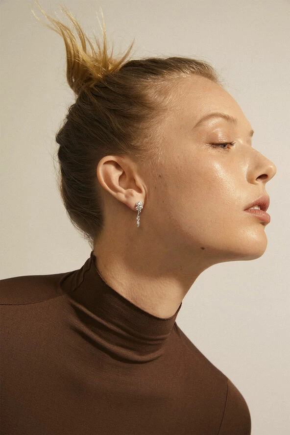 Pilgrim SOLIDARITY Recycled Organic Shaped Earrings Silver-plated - Billede 3