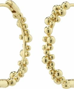 Pilgrim SOLIDARITY Recycled Large Bubbles Hoop Earrings Gold-plated