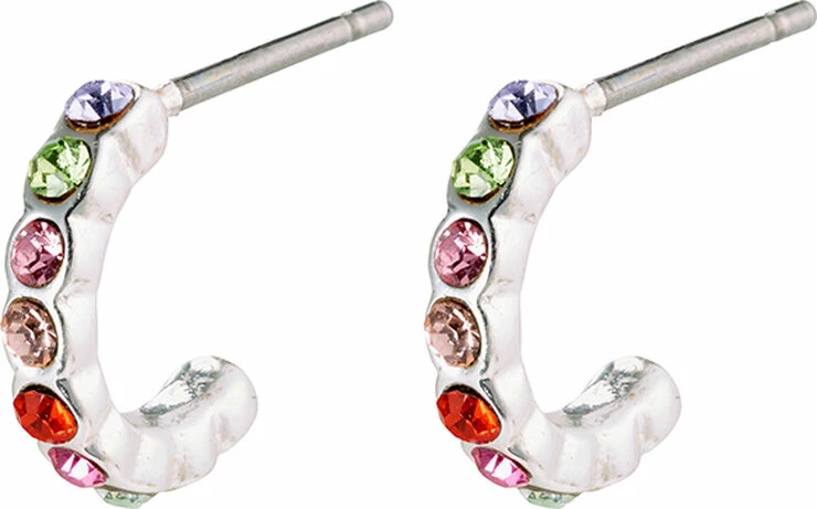 Pilgrim Øreringe, Brigitte, Sølvbelagt, Multi Sølv