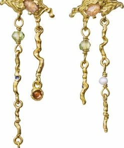 Maanesten Blaze Earrings Sterling Silver (925) Gold Plated