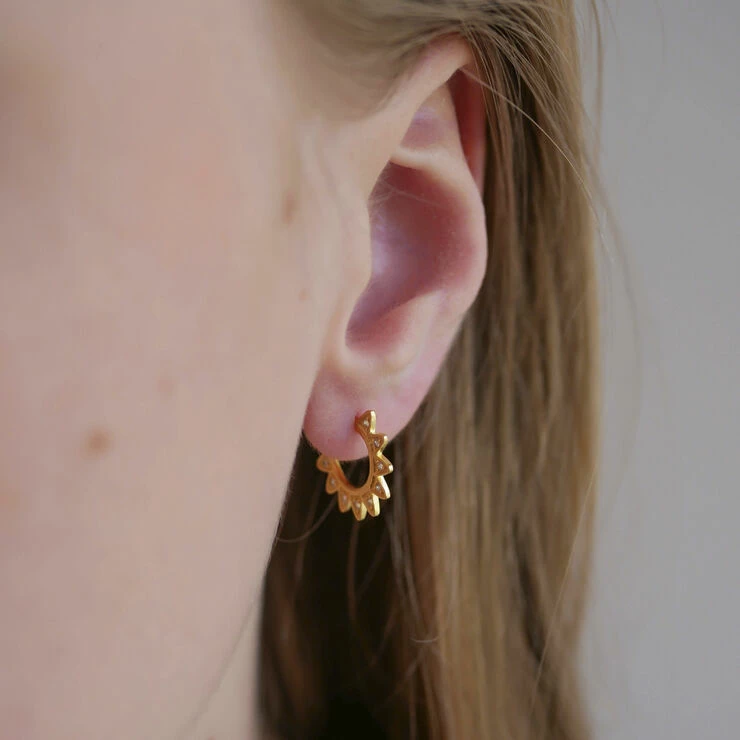 ENAMEL Copenhagen Earring, Veda Clear CZ - Billede 2