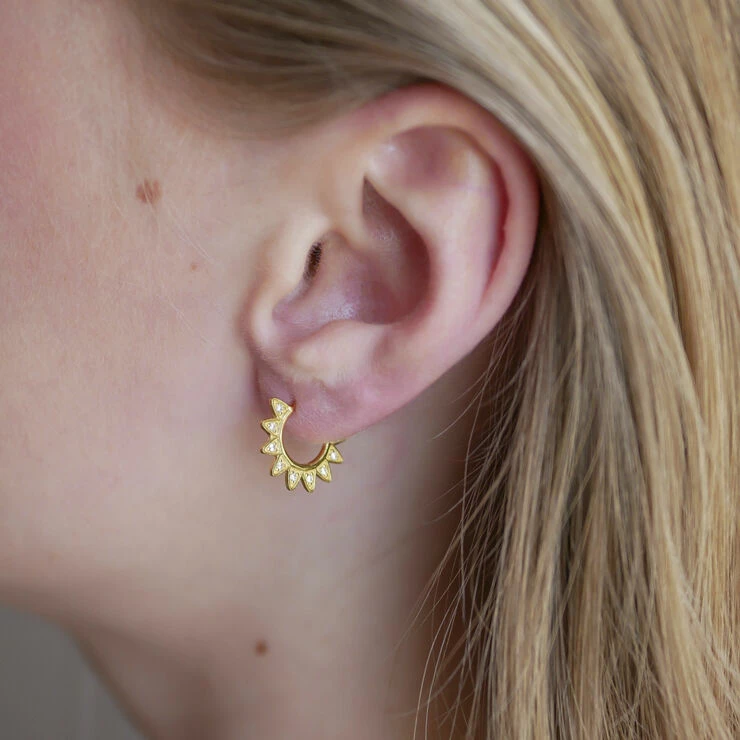 ENAMEL Copenhagen Earring, Veda Clear CZ - Billede 3