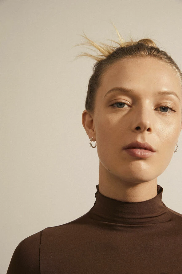 Pilgrim SOLIDARITY Recycled Small Bubbles Hoops Silver-plated - Billede 2