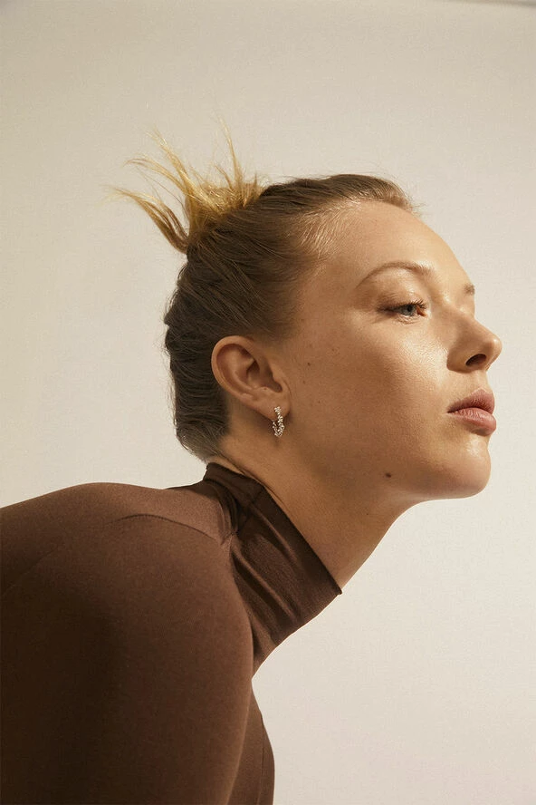 Pilgrim SOLIDARITY Recycled Small Bubbles Hoops Silver-plated - Billede 3