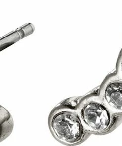 Pilgrim Øreringe, Anita, Sølvbelagt, Krystal Sølv