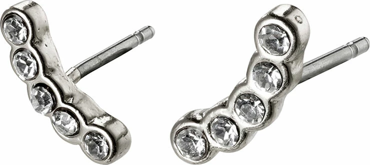 Pilgrim Øreringe, Anita, Sølvbelagt, Krystal Sølv