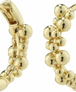 Pilgrim SOLIDARITY Recycled Small Bubbles Hoop Earrings Gold-plated
