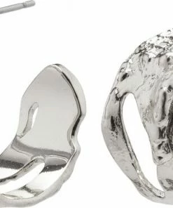 Pilgrim HAPPY Organiske Hoop øreringe Sølvbelagt