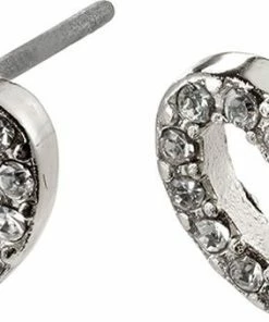 Pilgrim Øreringe, Edie, Sølvbelagt, Krystal Sølv