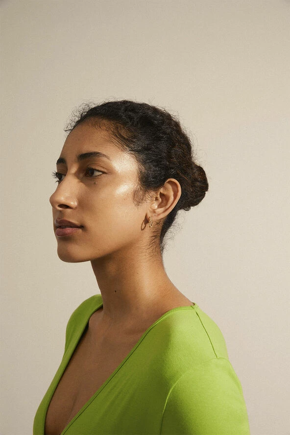 Pilgrim SOLIDARITY Recycled Small Bubbles Hoop Earrings Gold-plated - Billede 2