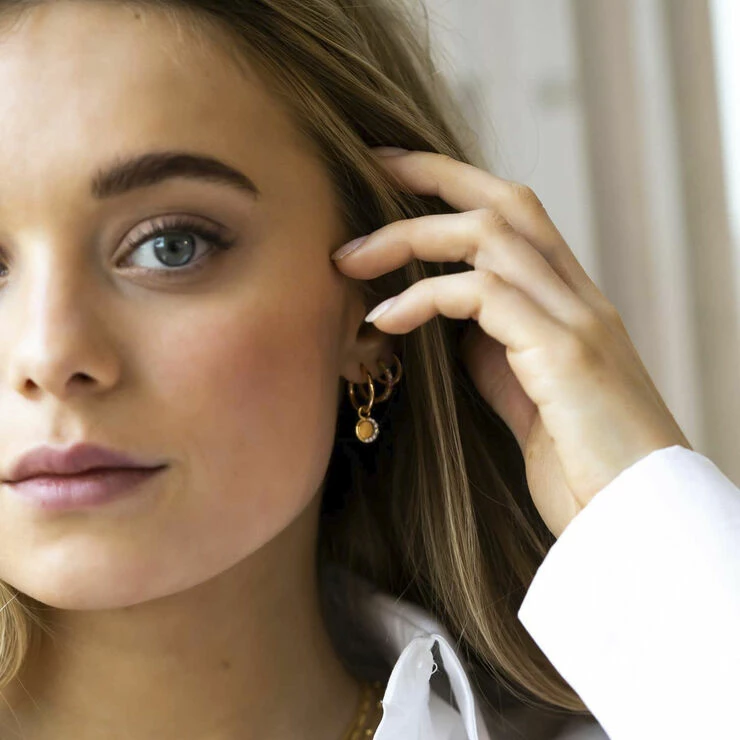 Sif Jakobs Jewellery PORTOFINO LUNGO EARRINGS 18K Gold Plated - Billede 2