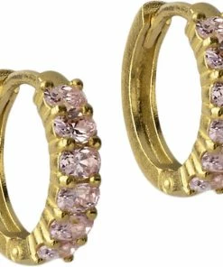 ENAMEL Copenhagen Hoops, Lyra Light Pink CZ