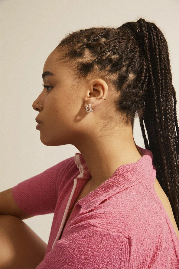 Pilgrim SOLIDARITY Recycled Medium Bubbles Hoops Silver-plated - Billede 3