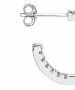 Sui Ava Eline Small Hoops Champagne