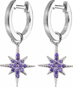 Hultquist Double Northern Star Earrings Sølv