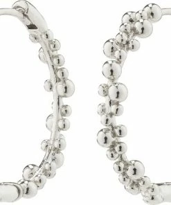Pilgrim SOLIDARITY Recycled Large Bubbles Hoops Silver-plated