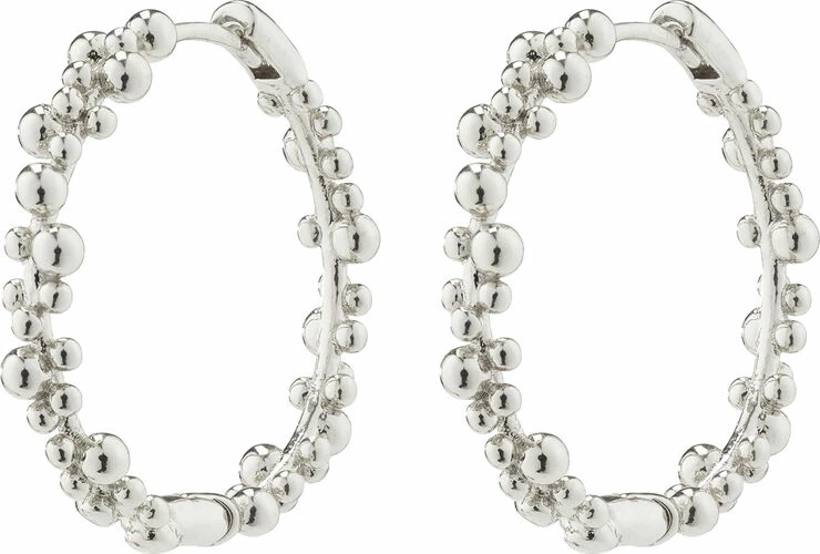 Pilgrim SOLIDARITY Recycled Large Bubbles Hoops Silver-plated
