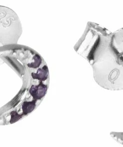 Hultquist Ruby Moon Earstud Silver