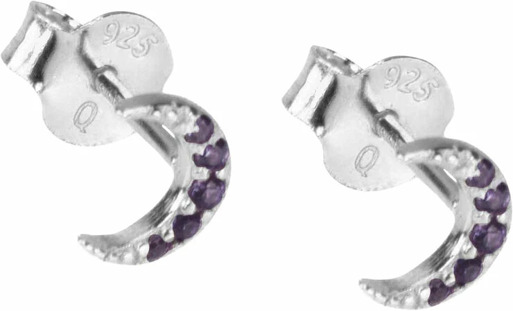 Hultquist Ruby Moon Earstud Silver