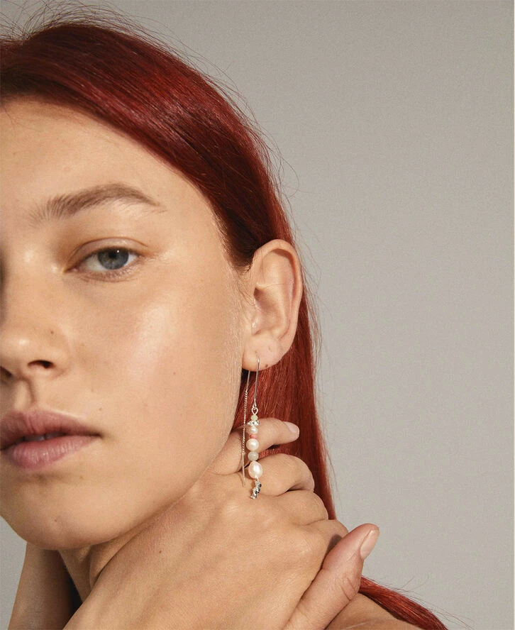 Pilgrim ENERGETIC Ferskvandsperle øreringe Sølvbelagt - Billede 2