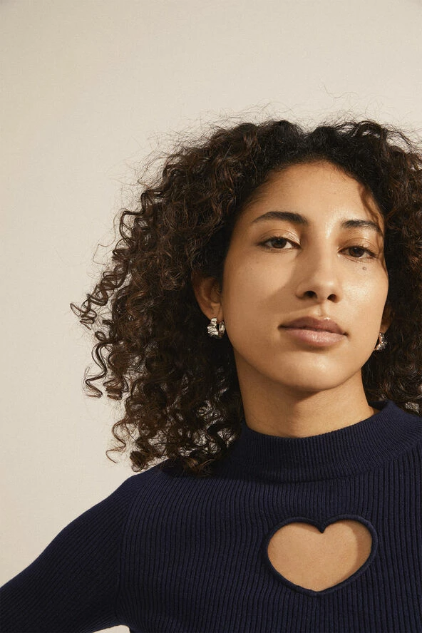 Pilgrim WILLPOWER Recycled Huggie Hoop Earrings Silver-plated - Billede 2