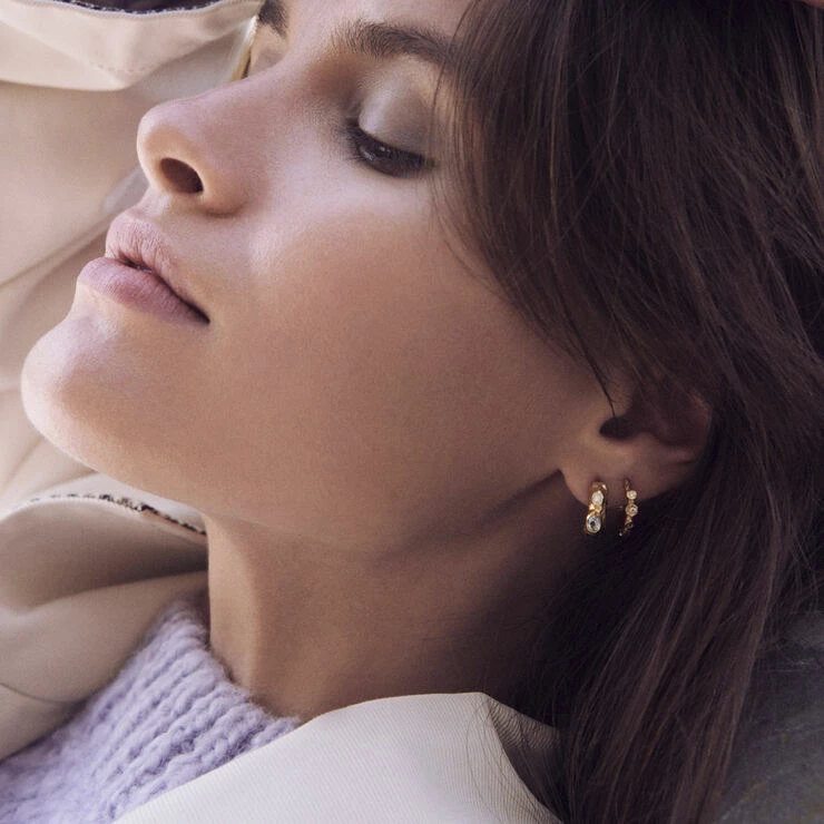 ENAMEL Copenhagen Hoops, Leonora 925S/GP - Billede 2