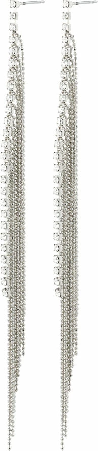 Pilgrim ANE Crystal Waterfall Earrings Silver-plated
