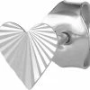 Jane K&oslash;nig Reflection Heart Stud, Sterling Silver 223