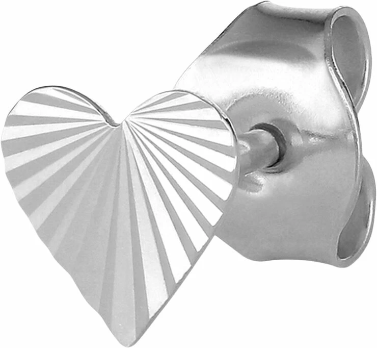 Jane Kønig Reflection Heart Stud, Sterling Silver 223