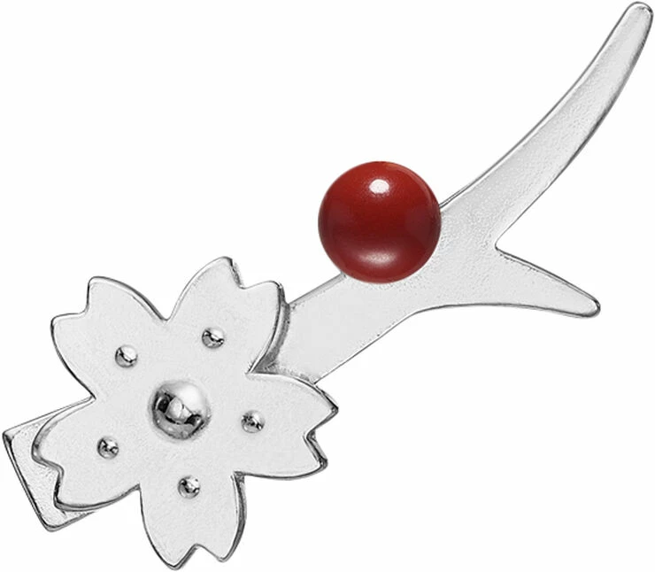 Polar Jewelry Sakura Earcrawler Left Red Bamboo Coral