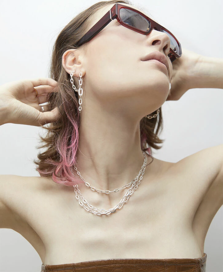 Jane Kønig ROW | HOOP EARRING | SILVER 223 - Billede 3