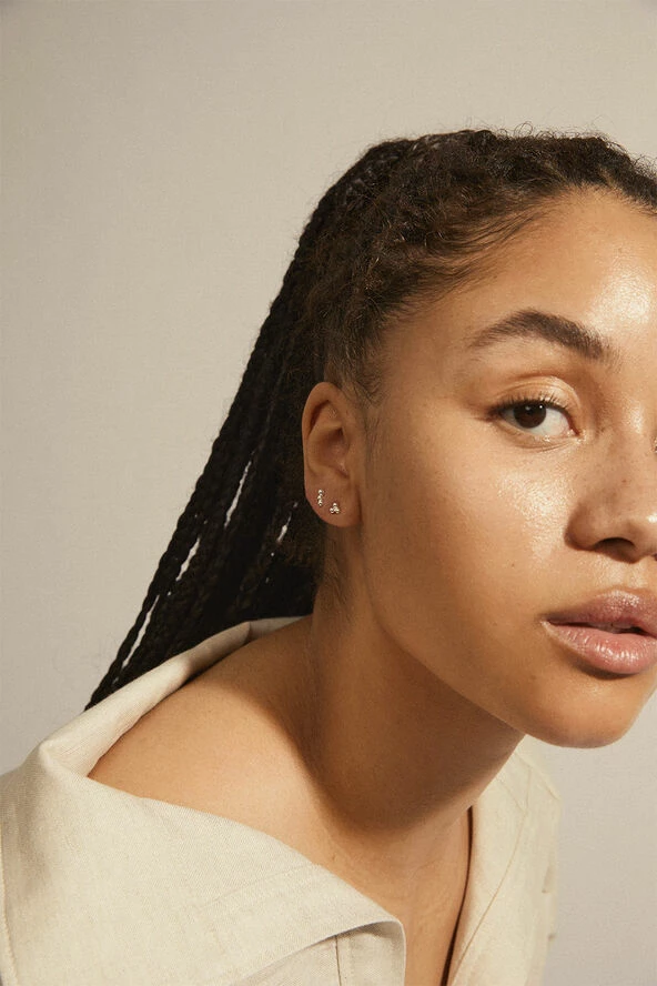 Pilgrim SOLIDARITY Bubbles Earstuds Multi-set Silver-plated - Billede 3