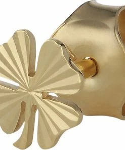 Jane Kønig Reflection Clover Stud, Gold-plated Sterling Silver 221
