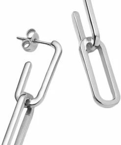 With Love Darling Mia Two Link Earring Silver