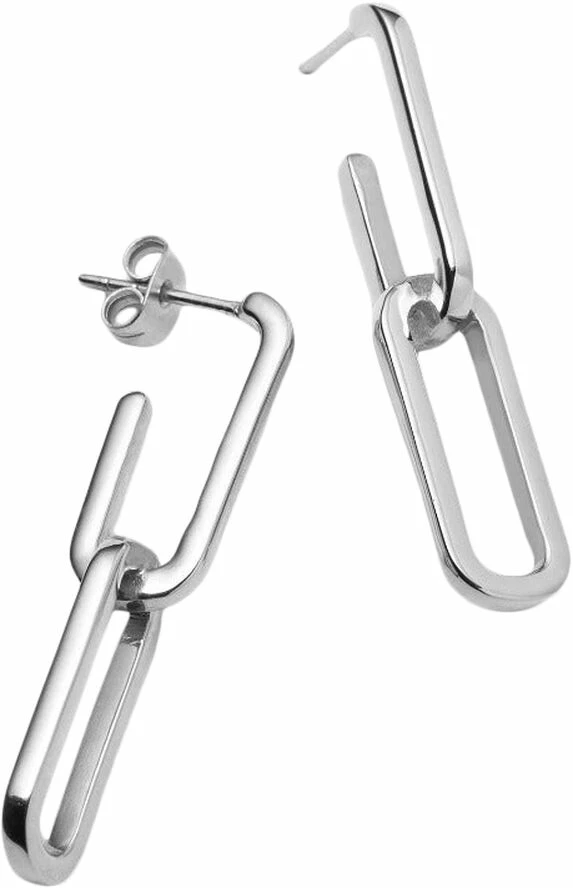 With Love Darling Mia Two Link Earring Silver