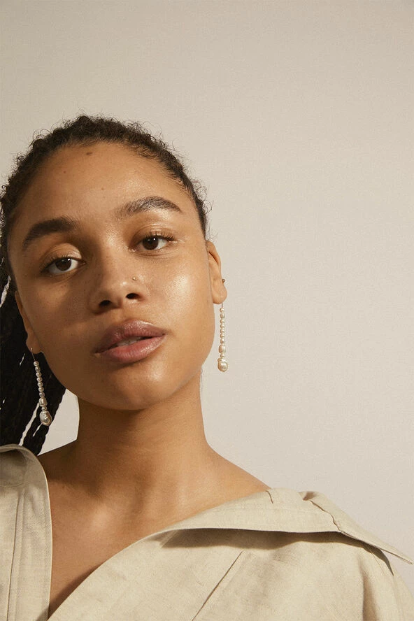 Pilgrim WILLPOWER Pearl Earrings Silver-plated - Billede 2