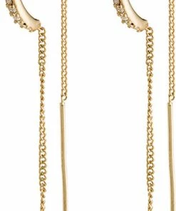 Pilgrim Øreringe, Fire, Guldbelagt, Krystal Guld