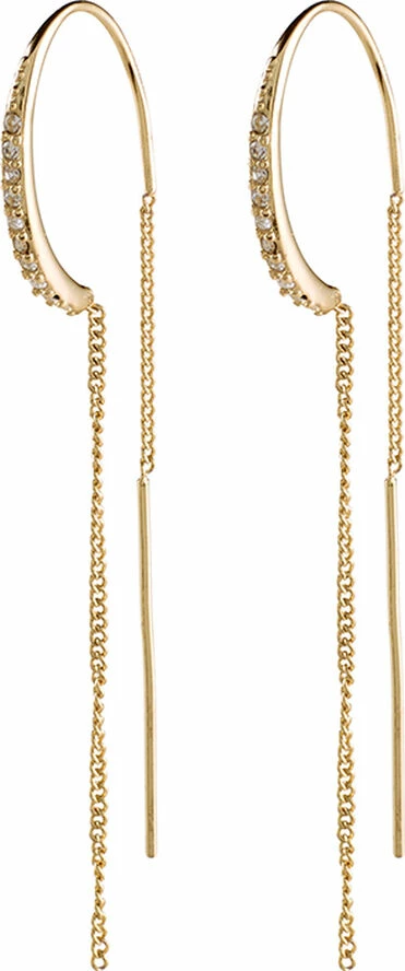 Pilgrim Øreringe, Fire, Guldbelagt, Krystal Guld