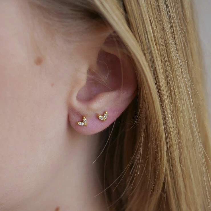 ENAMEL Copenhagen Stud, Lillie Clear CZ - Billede 2