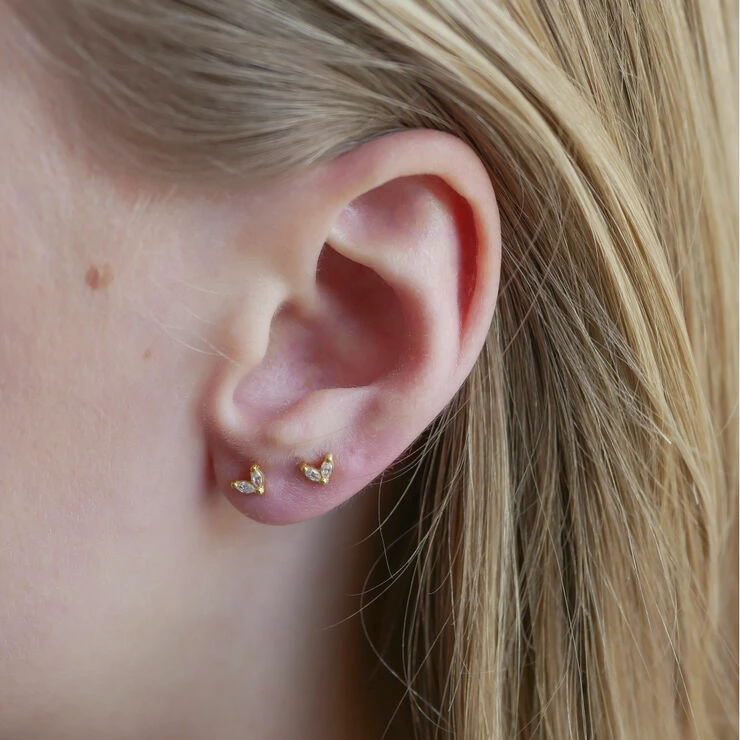 ENAMEL Copenhagen Stud, Lillie Clear CZ - Billede 3