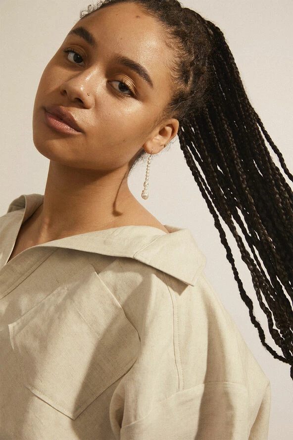 Pilgrim WILLPOWER Pearl Earrings Silver-plated - Billede 3