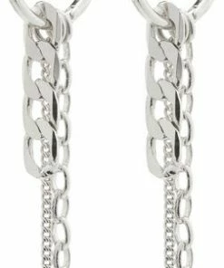 Pilgrim EUPHORIC Hoop øreringe 2-i-1 Sæt Sølvbelagt