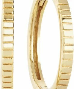 Carr&eacute; Jewellery PINSTRIPE HOOPS Gold